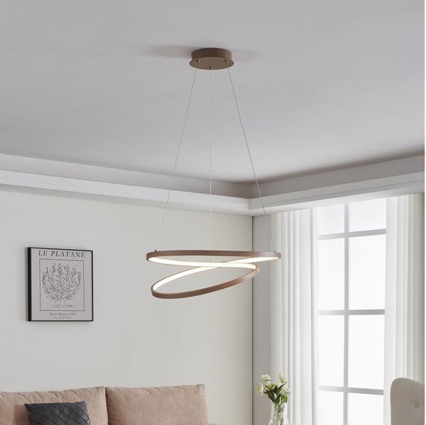 Eglo 901139 - Lampadario LED a sospensione con filo RUOTALE LED/36W/230V 3000K beige