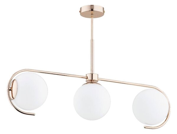 Lampadario a sospensione con supporto rigido ASTANA 3xE14/10W/230V oro