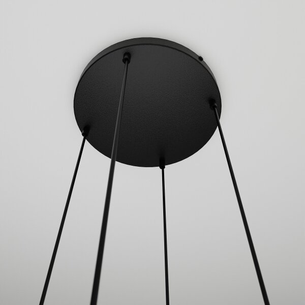 Lampadario a sospensione con filo COSMO 4xE14/10W/230V diametro 40 cm nero/grigio/beige/limpido
