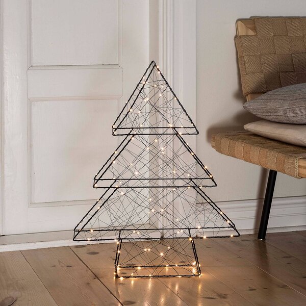 Konstsmide Christmas Lampada LED albero di natale, nero, 100 luci