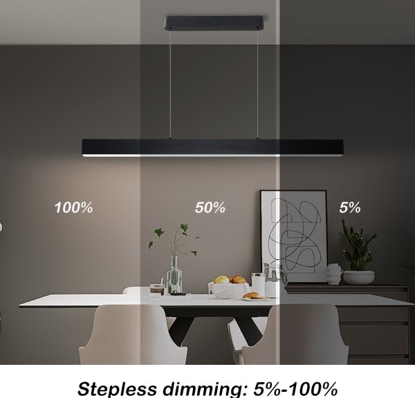 Brilagi - Lampadario LED dimmerabile SLEEKLINE SMART LED/40W/230V Wi-Fi Tuya black+RC