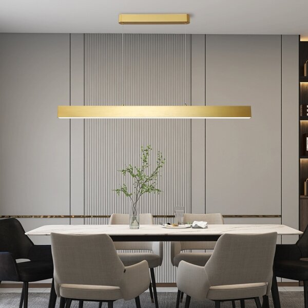 Brilagi - Lampadario LED dimmerabile SLEEKLINE SMART LED/40W/230V Wi-Fi Tuya gold+RC