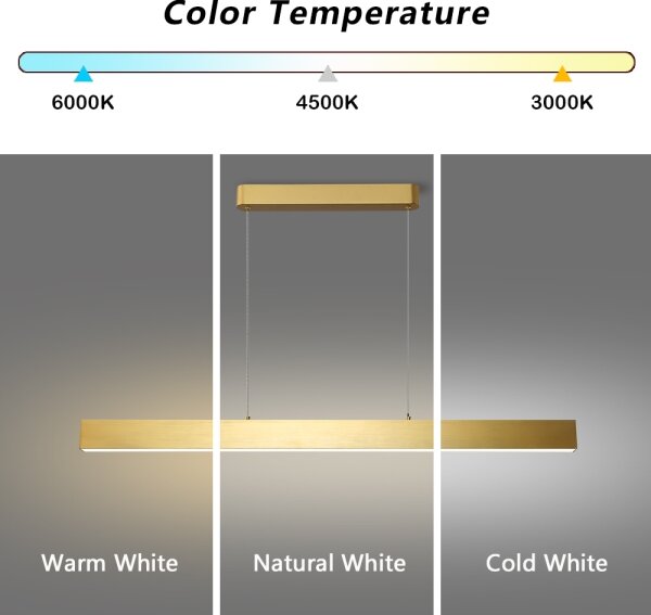 Brilagi - Lampadario LED dimmerabile SLEEKLINE SMART LED/40W/230V Wi-Fi Tuya gold+RC
