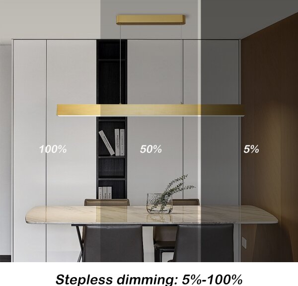 Brilagi - Lampadario LED dimmerabile SLEEKLINE SMART LED/40W/230V Wi-Fi Tuya gold+RC