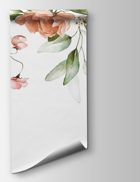 Carta da parati Fiori in fiore dai colori tenui, Carta da parati 3d, Carta da parati popolare, u94427 - Tapeko.it