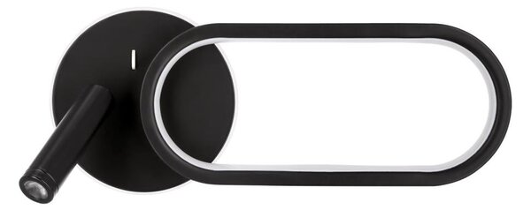 Applique a LED MONET LED/13W/230V + LED/2W 3000/4000/6000K nero