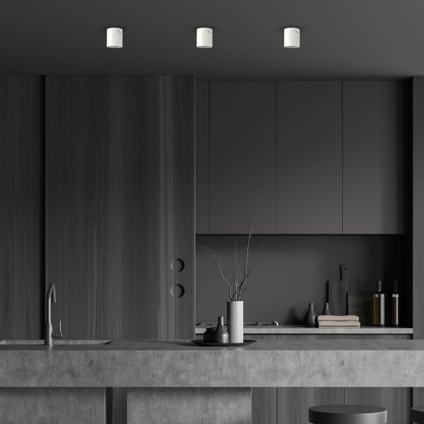 Faretto LED GEORGE 1xE27/6W/230V diametro 11 cm bianco