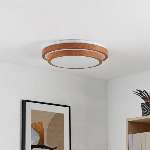 Plafoniera a LED Vaako Lindby, Legno chiaro, Studio / Ufficio, Plastica, Moderno, Plafoniera LED