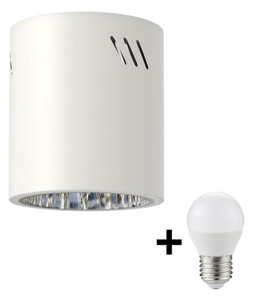 Faretto LED GEORGE 1xE27/6W/230V diametro 11 cm bianco