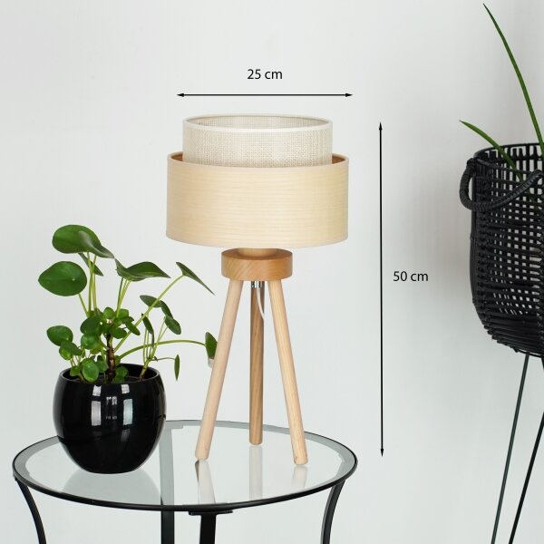 Brilagi - Lampada da tavolo ARIZONA BOHO 1xE27/15W/230V beige