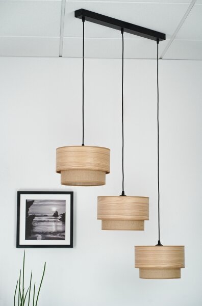 Brilagi - Lampadario a cavo MONTANA BOHO 3xE27/15W/230V marrone/nero