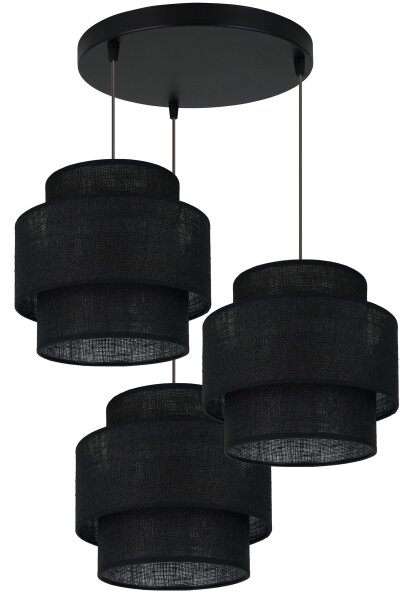 Brilagi - Lampadario a sospensione con filo SPACE YUTE 3xE27/15W/230V nero