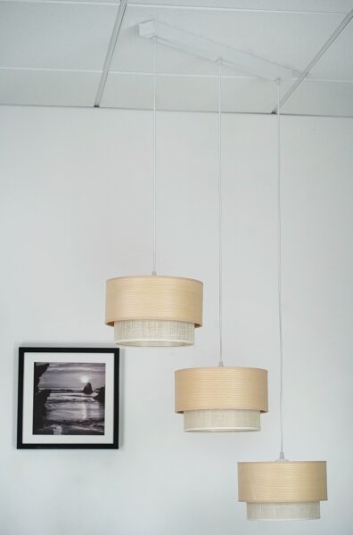 Brilagi - Lampadario a cavo ARIZONA BOHO 3xE27/15W/230V beige/bianco