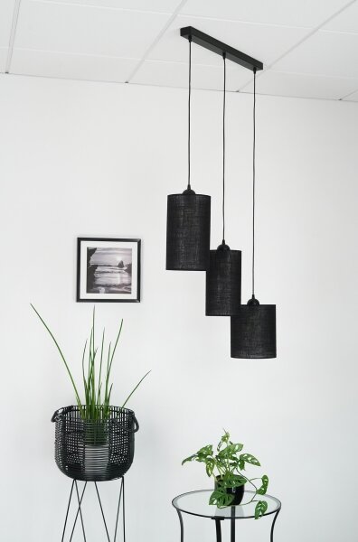 Brilagi - Lampadario a cavo TUBES 3xE27/15W/230V nero