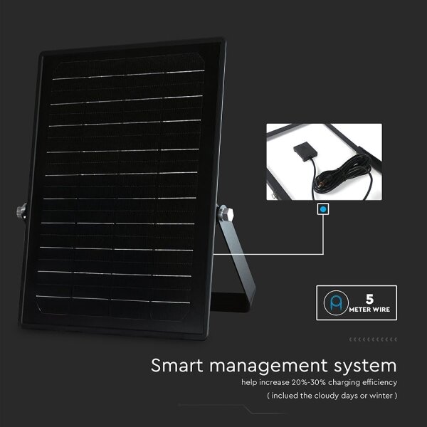 Faretto solare LED dimmerabile 10W 3,7V 4000/6000K IP65 con sensore + DO