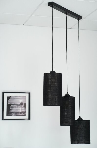 Brilagi - Lampadario a cavo TUBES 3xE27/15W/230V nero