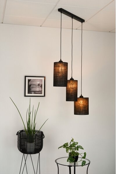 Brilagi - Lampadario a cavo TUBES 3xE27/15W/230V nero