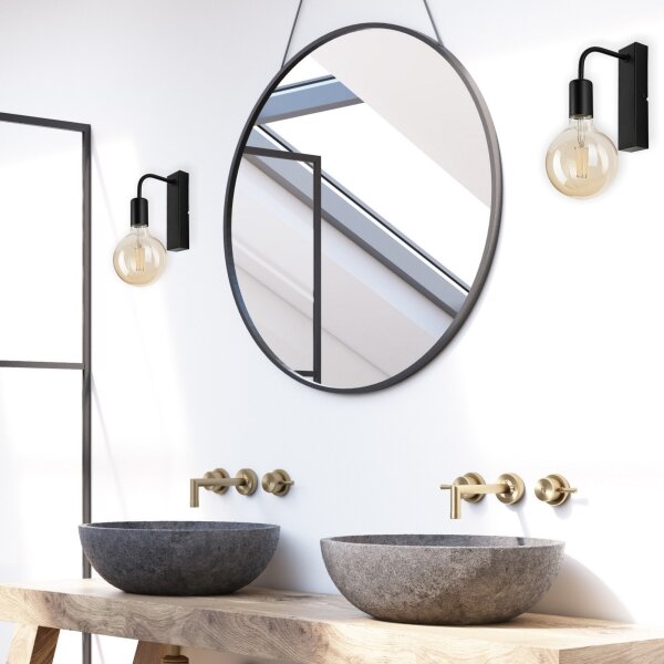 Applique ASTRID 1xE27/60W/230V opaco nero