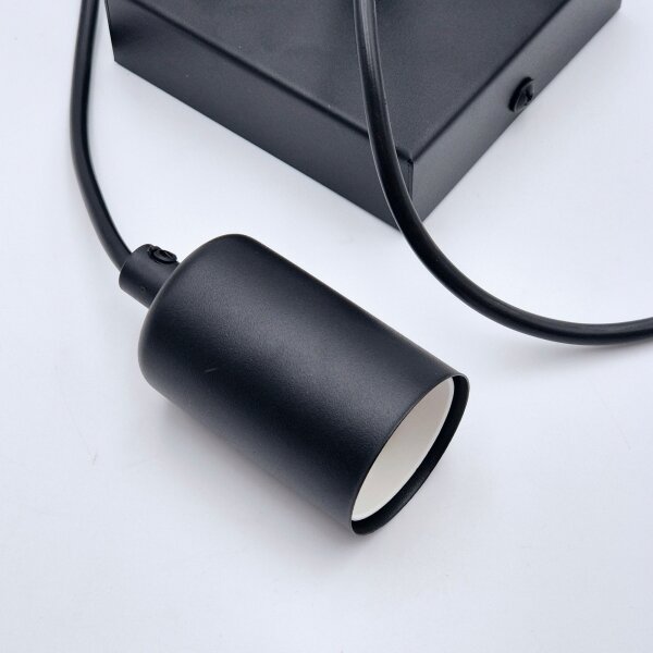 Lampadario a sospensione con filo ASTRID 1xE27/60W/230V opaco nero
