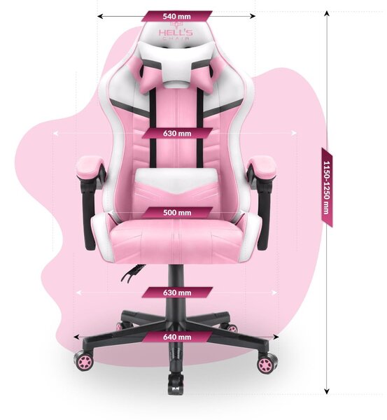 Sedia da gioco per bambini HC - 1004 bianco e rosa