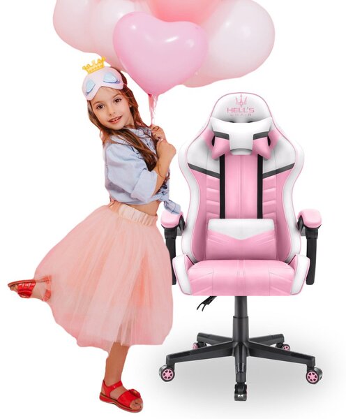 Sedia da gioco per bambini HC - 1004 bianco e rosa