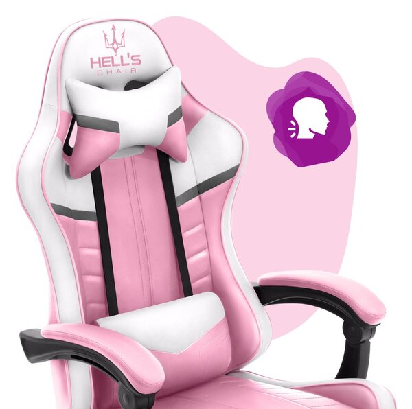 Sedia da gioco per bambini HC - 1004 bianco e rosa