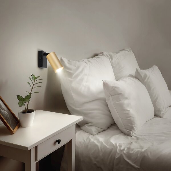 Brilagi - Faretto da parete SELE 1xGU10/30W/230V nero/oro