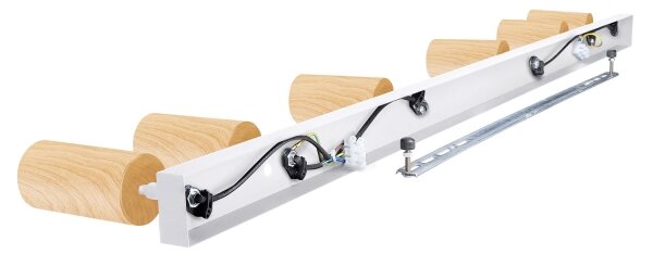 Brilagi - Faretto SELE 6xGU10/30W/230V bianco/decorazioni in rovere