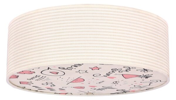 Plafoniera per bambini KIDDY 2xE27/40W/230V beige/rosa
