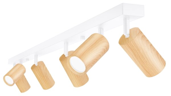 Brilagi - Faretto SELE 6xGU10/30W/230V bianco/decorazioni in rovere