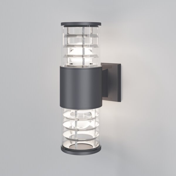 Maytoni O576WL-02GR - Applique da esterno BRONX 2xE27/60W/230V IP54 antracite