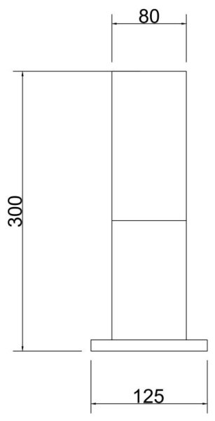Maytoni O418FL-01B - Lampada da esterno WILLIS 1xE27/60W/230V 30 cm IP54 nero
