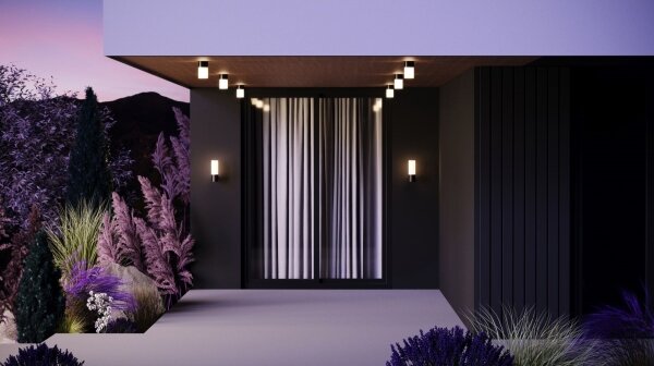 Maytoni O418WL-01B - Applique da esterno WILLIS 1xE27/60W/230V IP54 nero