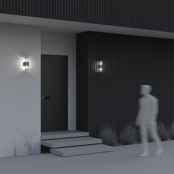 Maytoni O576WL-02GR - Applique da esterno BRONX 2xE27/60W/230V IP54 antracite