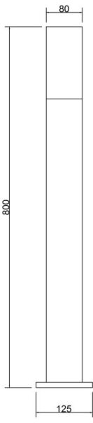 Maytoni O418FL-01GR1 - Lampada da esterno WILLIS 1xE27/60W/230V 80 cm IP54 antracite