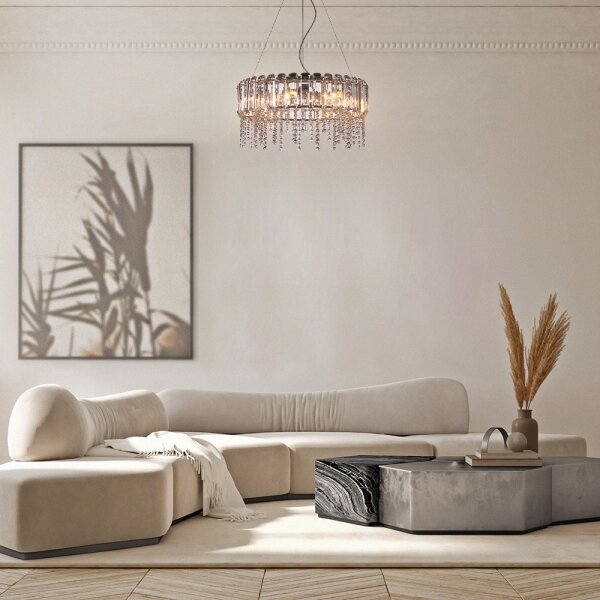 Maytoni MOD097PL-08CH - Lampadario a sospensione con filo HAIL 8xE14/40W/230V diametro 60,5 cm cromo