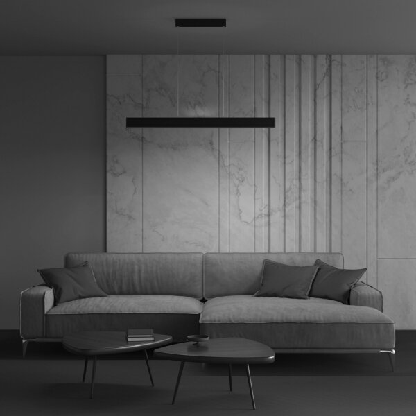 Maytoni P010PL-L30B4K- Lampadario LED a sospensione con filo STEP LED/30W/230V 4000K 118,5 cm nero