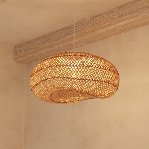 Atmosphera - Lampadario a sospensione con filo JENY 1xE27/40W/230V rattan
