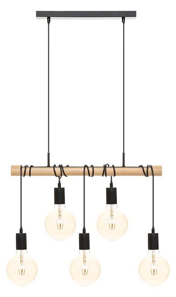 Atmosphera - Lampadario a sospensione con filo JAKE 5xE27/40W/230V pino