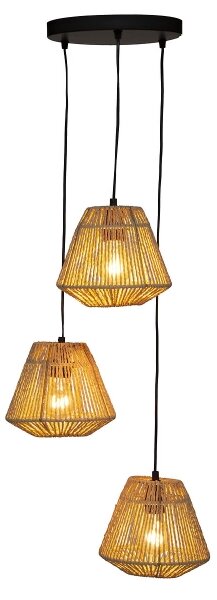 Atmosphera - Lampadario a sospensione con filo JILY 3xE27/40W/230V iuta