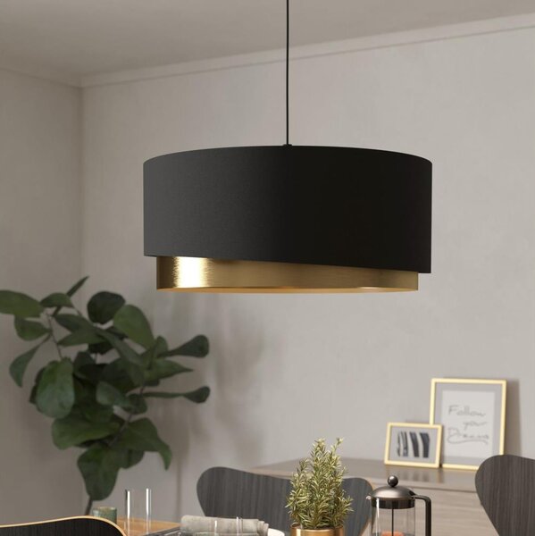 Eglo 39926 - Lampadario a sospensione con filo MANDERLINE 1xE27/40W/230V nero/oro