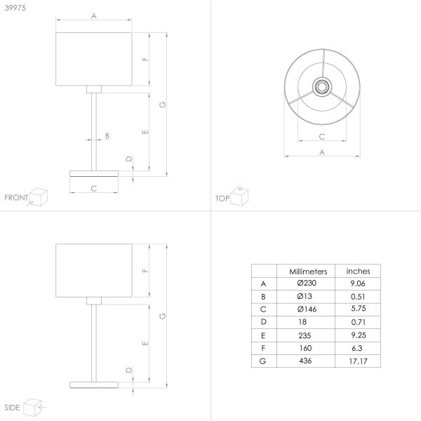 Eglo 39975 - Lampada da tavolo CASUARITA 1xE27/40W/230V blu/oro