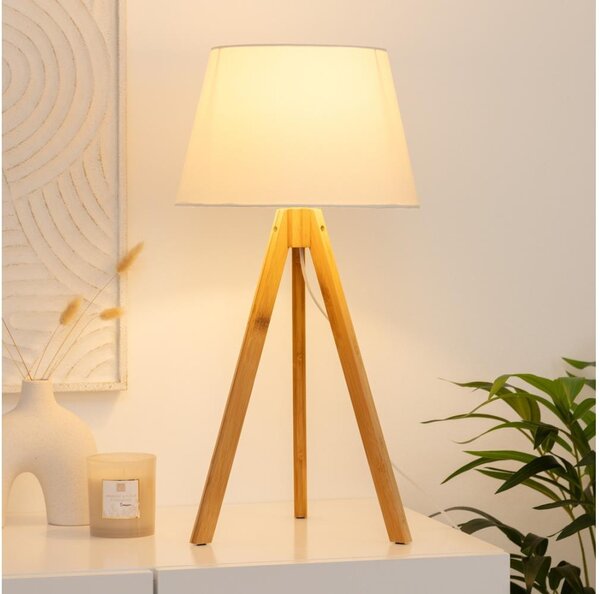 Atmosphera - Lampada da tavolo BAHI 1xE14/40W/230V bambù