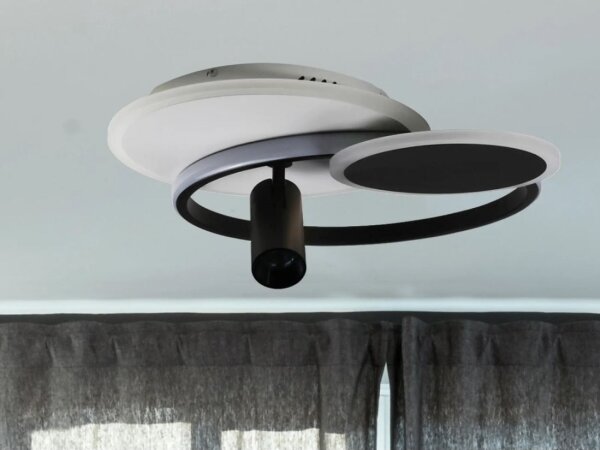 Luce LED dimmerabile LED/65W/230V 3000-6500K bianco/nero + telecomando