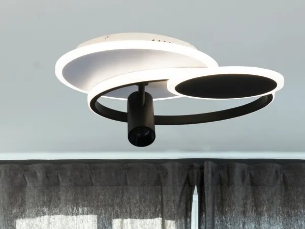 Luce LED dimmerabile LED/65W/230V 3000-6500K bianco/nero + telecomando