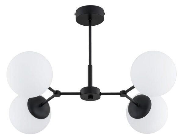Lampadario a sospensione con supporto rigido FOTON 4xE14/10W/230V nero