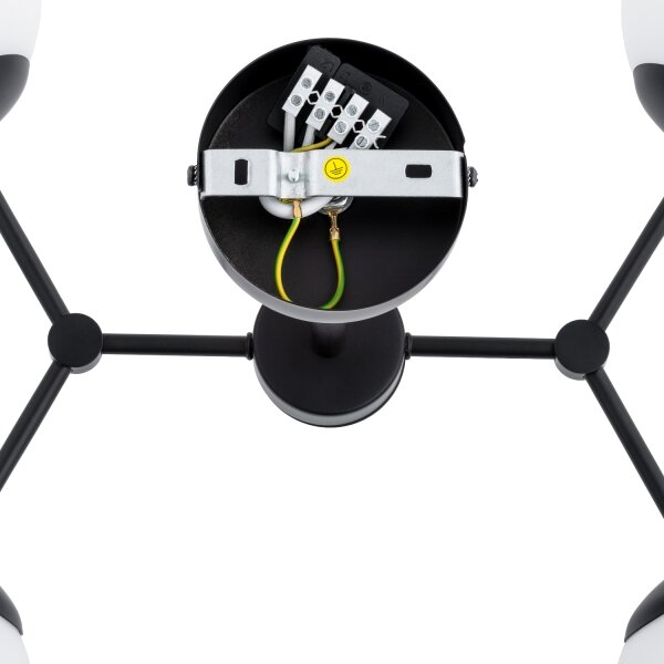 Lampadario a sospensione con supporto rigido FOTON 4xE14/10W/230V nero