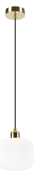Lampadario a sospensione con filo HARMA 1xE27/15W/230V diametro 20 cm bianco/oro