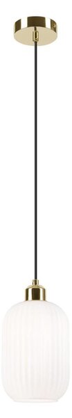 Lampadario a sospensione con filo HARMA 1xE27/15W/230V diametro 14 cm bianco/oro