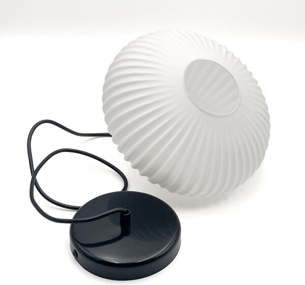 Lampadario a sospensione con filo HARMA 1xE27/15W/230V diametro 25 cm bianco/nero